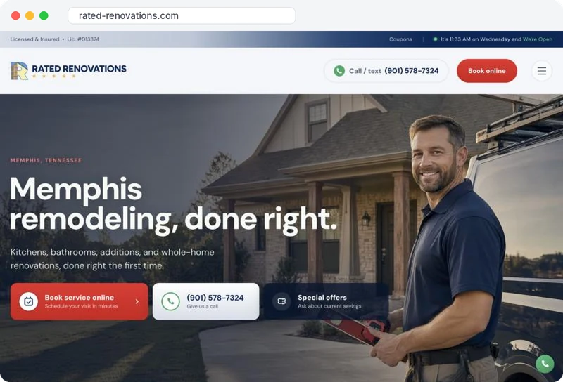 Example website built on the EZlocal platform